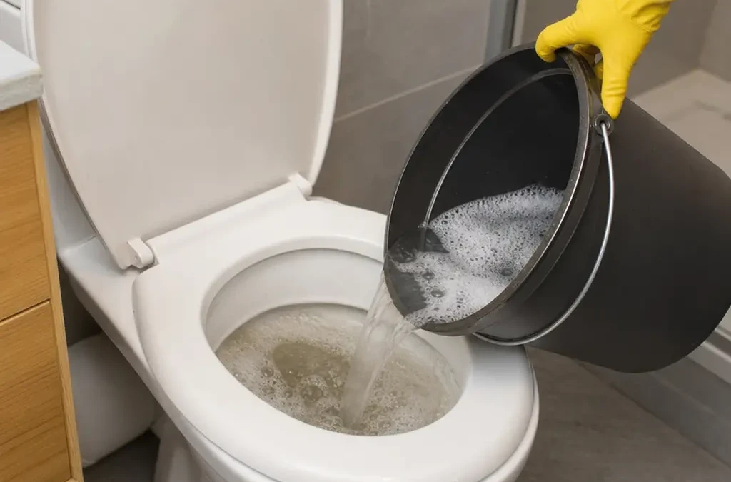 1. évacuer une selle trop grosse dans les toilettes